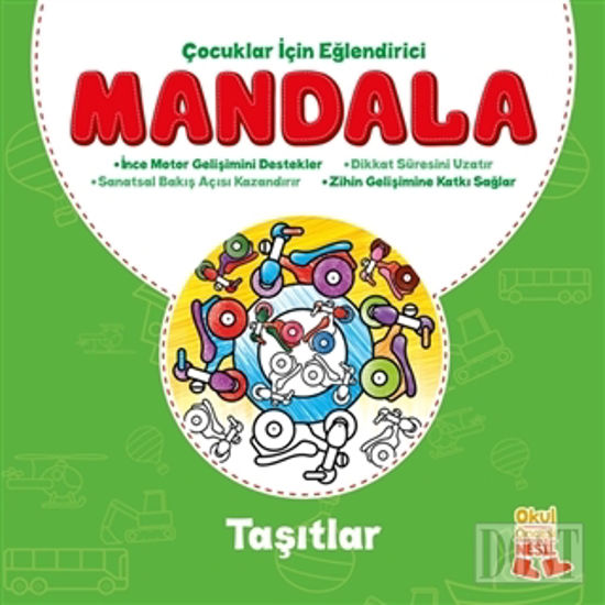 Çocuklar İçin Eğlendirici Mandala: Taşıtlar